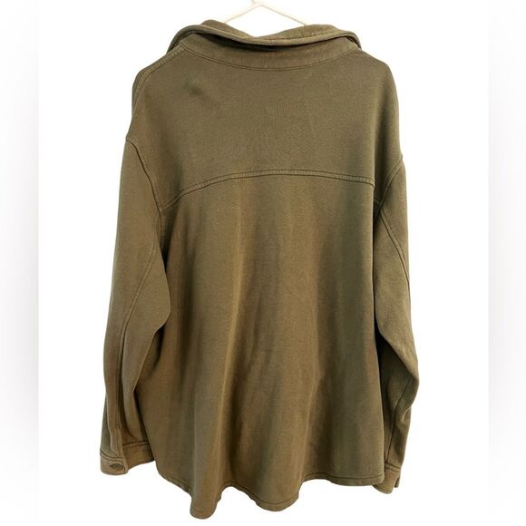 Old Navy Fleece-Lined Shirt Jacket – Olive Green, Size XL - Picture 3 of 7
